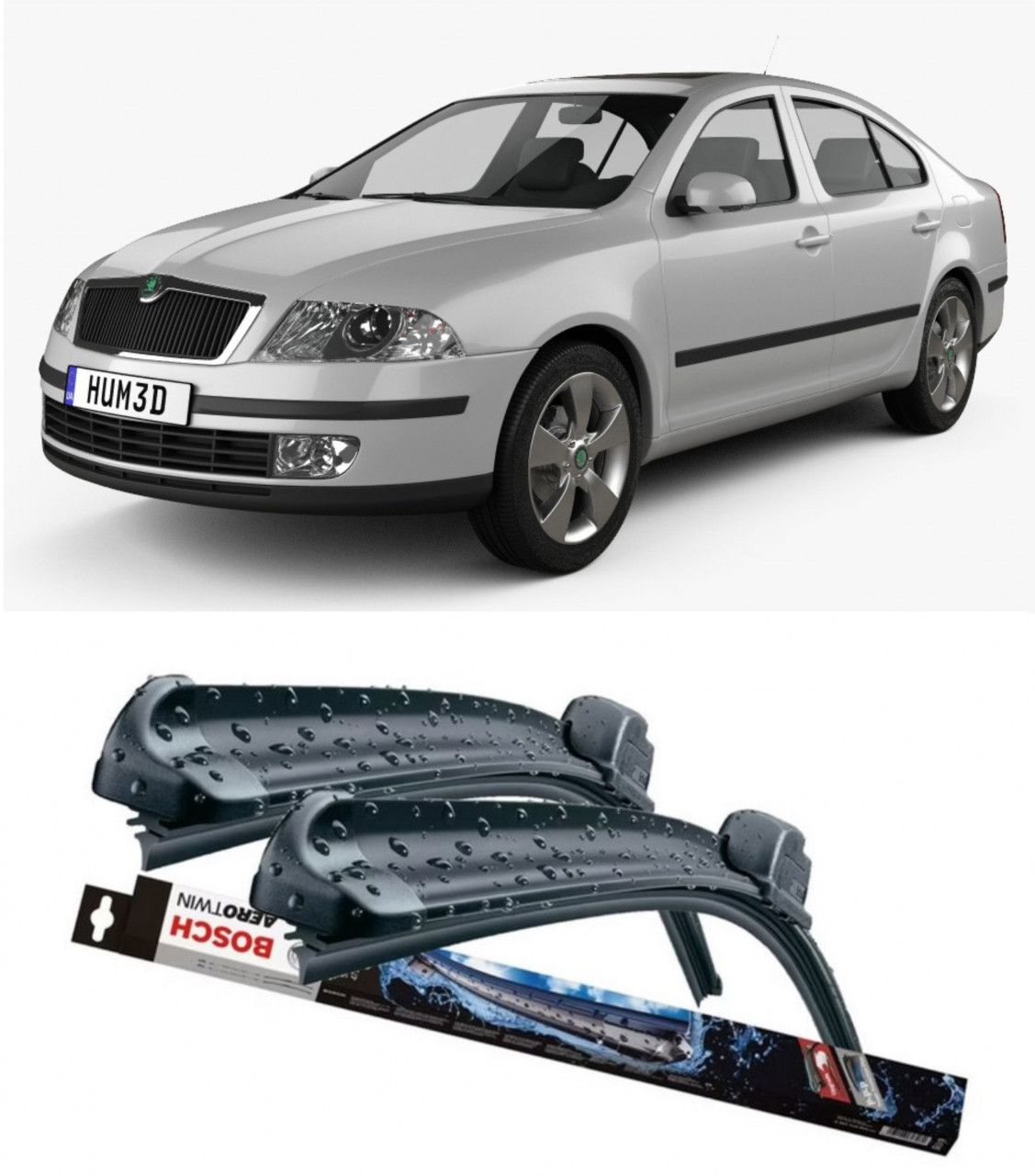 Stergatoare auto dedicat cu masina SKODA Octavia
