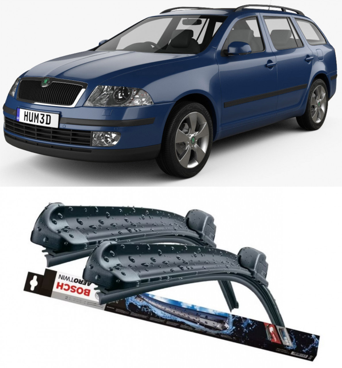 Stergatoare auto dedicat cu masina SKODA Octavia
