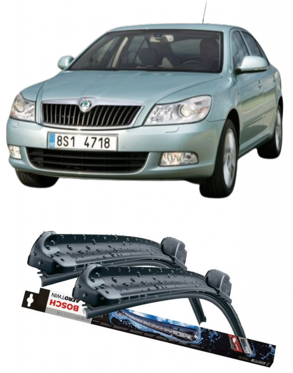 Stergatoare auto dedicat cu masina SKODA Octavia