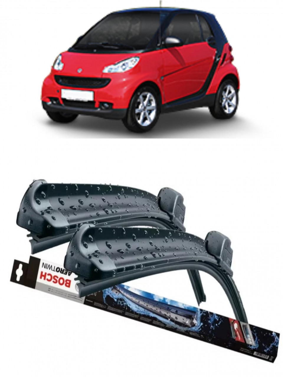 Stergatoare auto dedicat cu masina Smart Fortwo