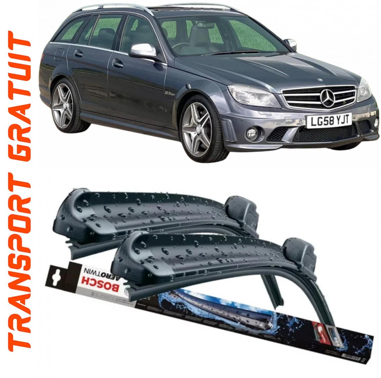 Stergatoare auto dedicat cu masina Mercedes C-Class