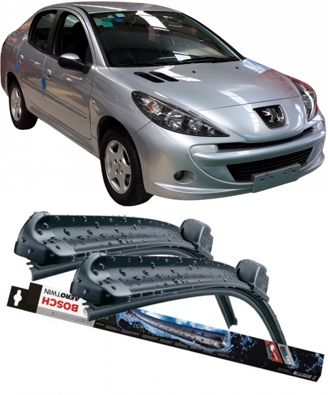 Stergatoare auto dedicat cu masina Peugeot 207