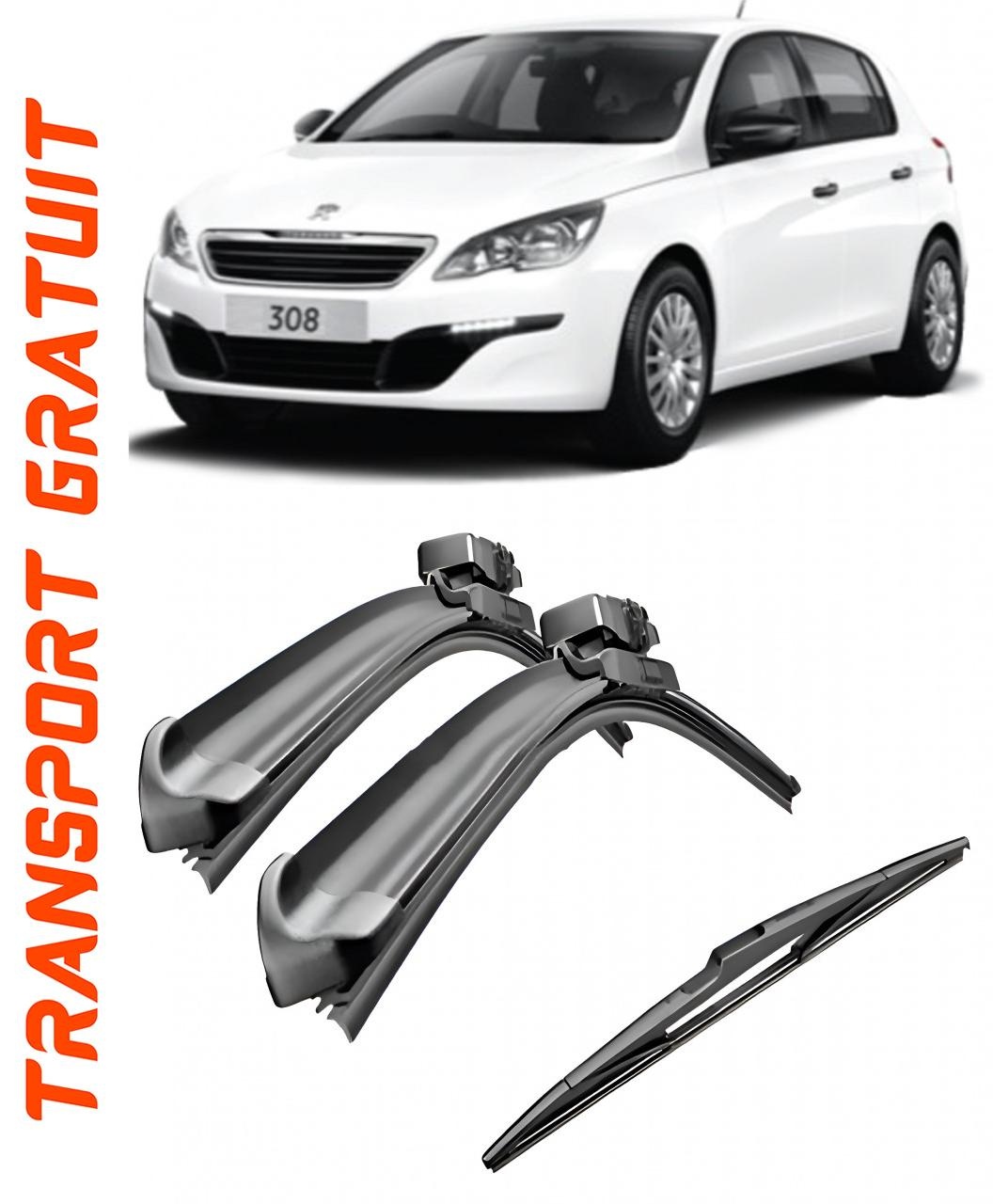 Stergatoare auto dedicat cu masina Peugeot 308
