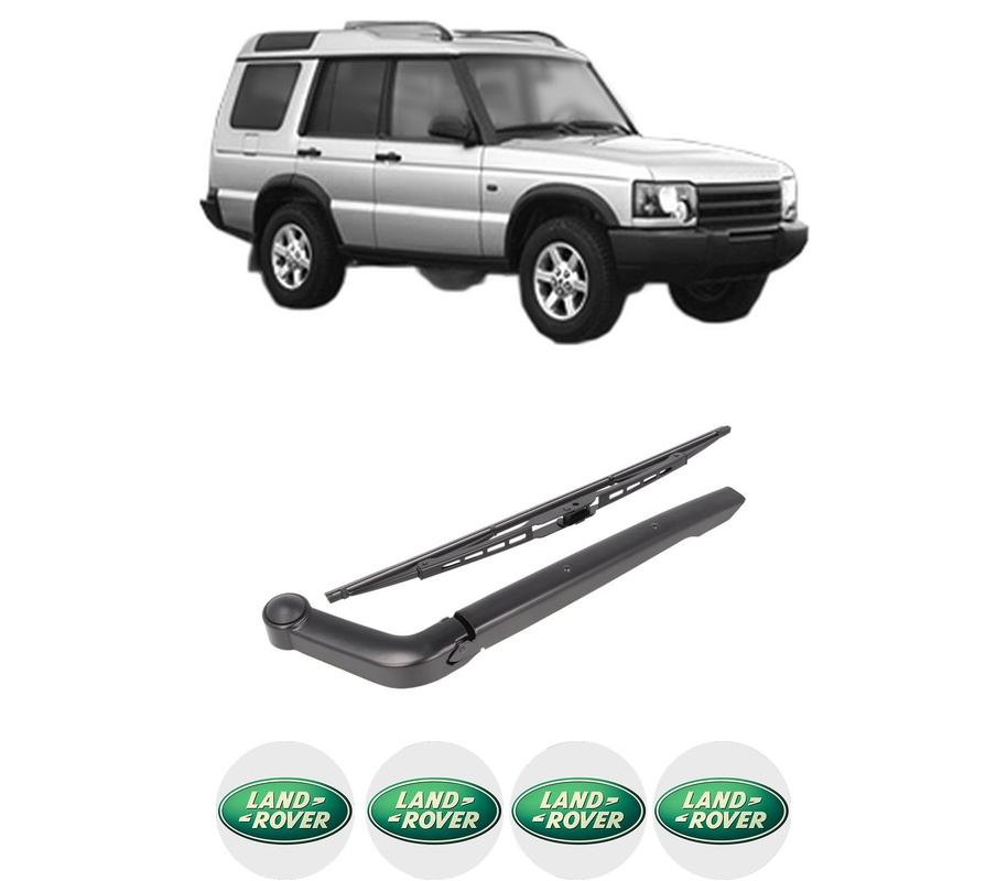 Set brat stergator spate cu lamela pentru LAND ROVER DISCOVERY III (L319) din 2004-2009, pentru spate, din cauciuc siliconat rezistent, Cri-Flo, 4 stickere auto LAND ROVER