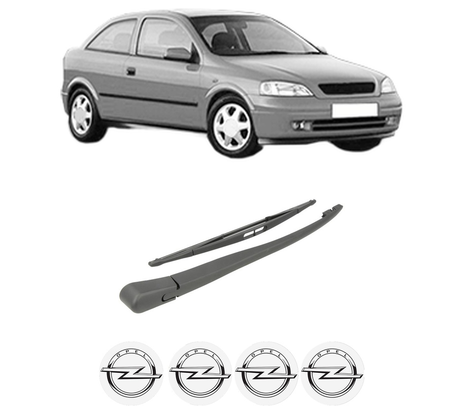 Set brat stergator spate cu lamela pentru OPEL ASTRA G Hatchback (T98) din 1998-2009, pentru spate, din cauciuc siliconat rezistent, Cri-Flo, 4 stickere auto OPEL