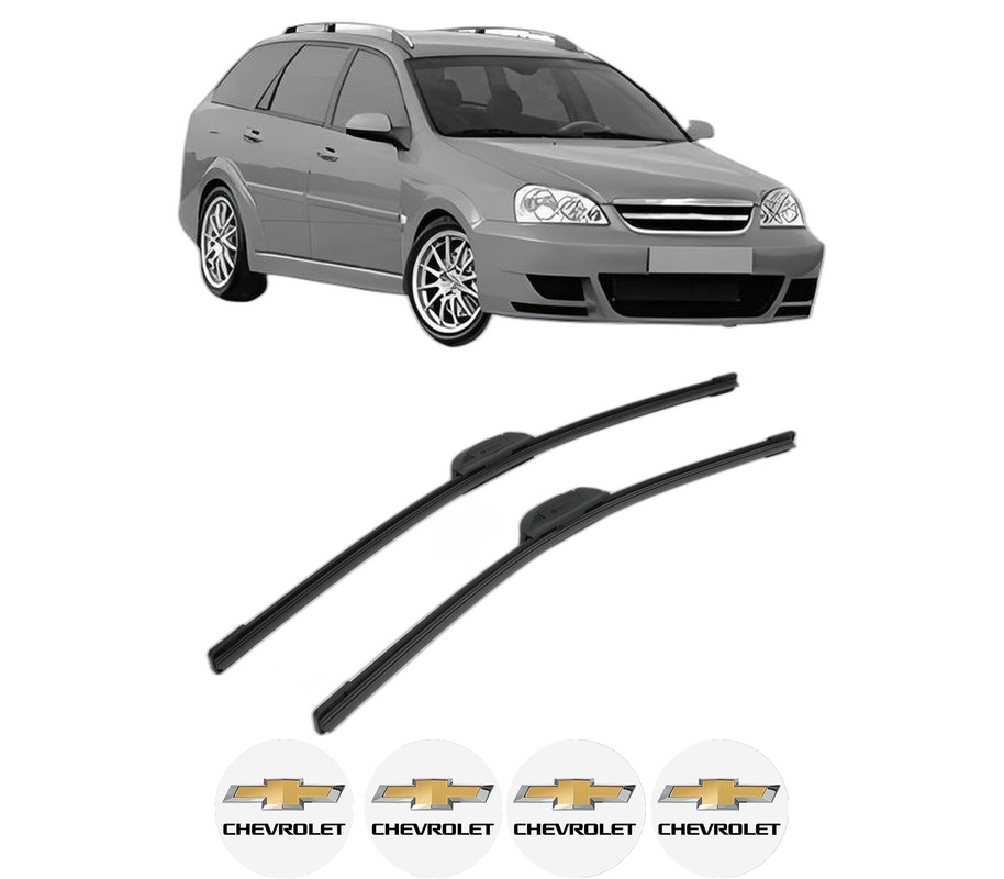 Set stergatoare auto CHEVROLET NUBIRA Estate din 2005-2007, pentru parbriz auto, 2 bucati, Bosch Aerotwin Retrofit, din cauciuc siliconat rezistent, 4 Stickere Auto CHEVROLET