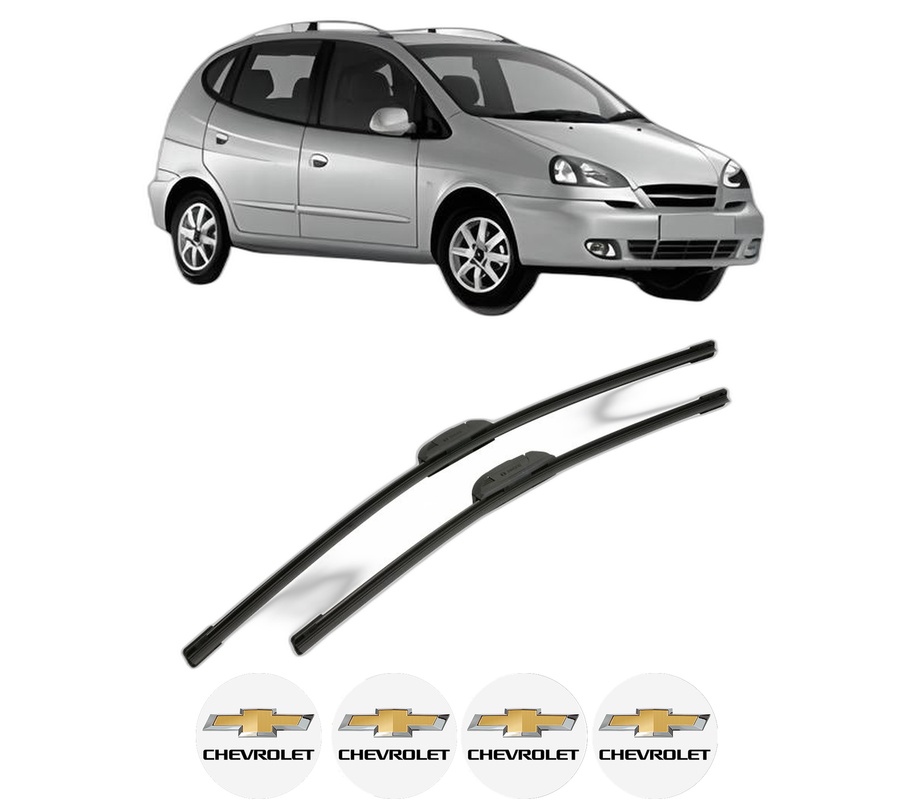 Set stergatoare auto CHEVROLET REZZO MPV (U100) din 2005, pentru parbriz auto, 2 bucati, Bosch Aerotwin Retrofit, din cauciuc siliconat rezistent, 4 Stickere Auto CHEVROLET