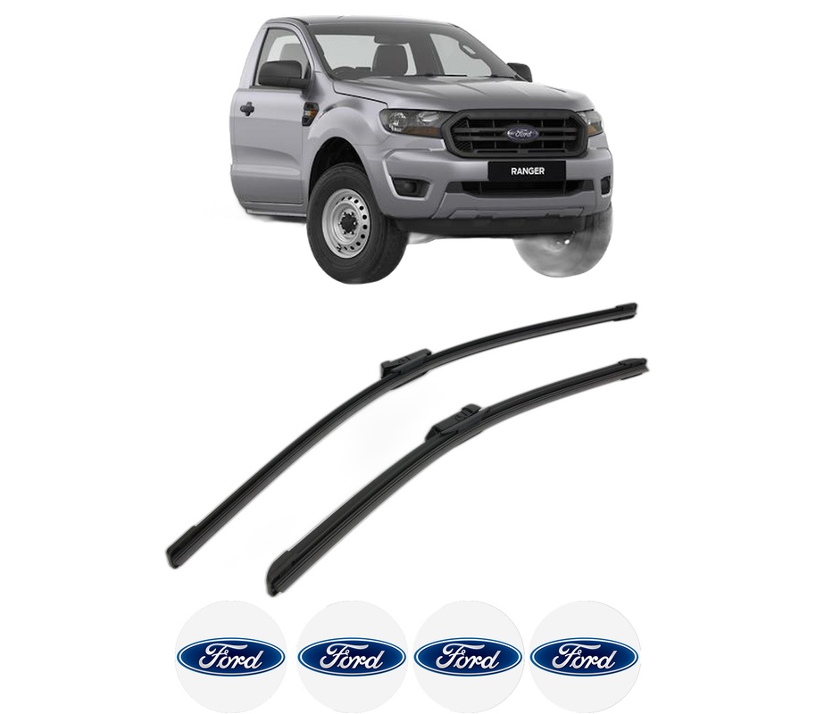 Set stergatoare auto FORD USA RANGER Cab & Chassis din 2022, pentru parbriz auto, 2 bucati, Bosch Aerotwin, din cauciuc siliconat rezistent, 4 Stickere Auto FORD USA