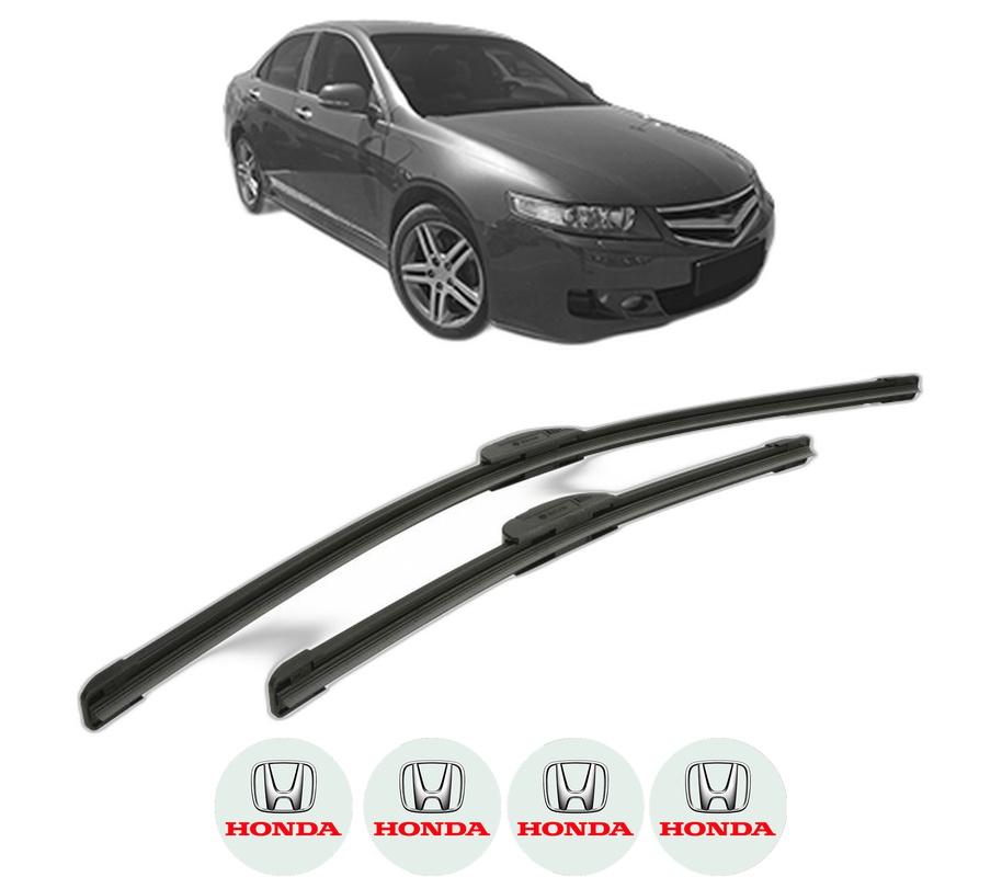 Set stergatoare auto HONDA ACCORD VII (CM) din 2002-2008, pentru parbriz auto, 2 bucati, Bosch Aerotwin Retrofit, din cauciuc siliconat rezistent, 4 Stickere Auto HONDA