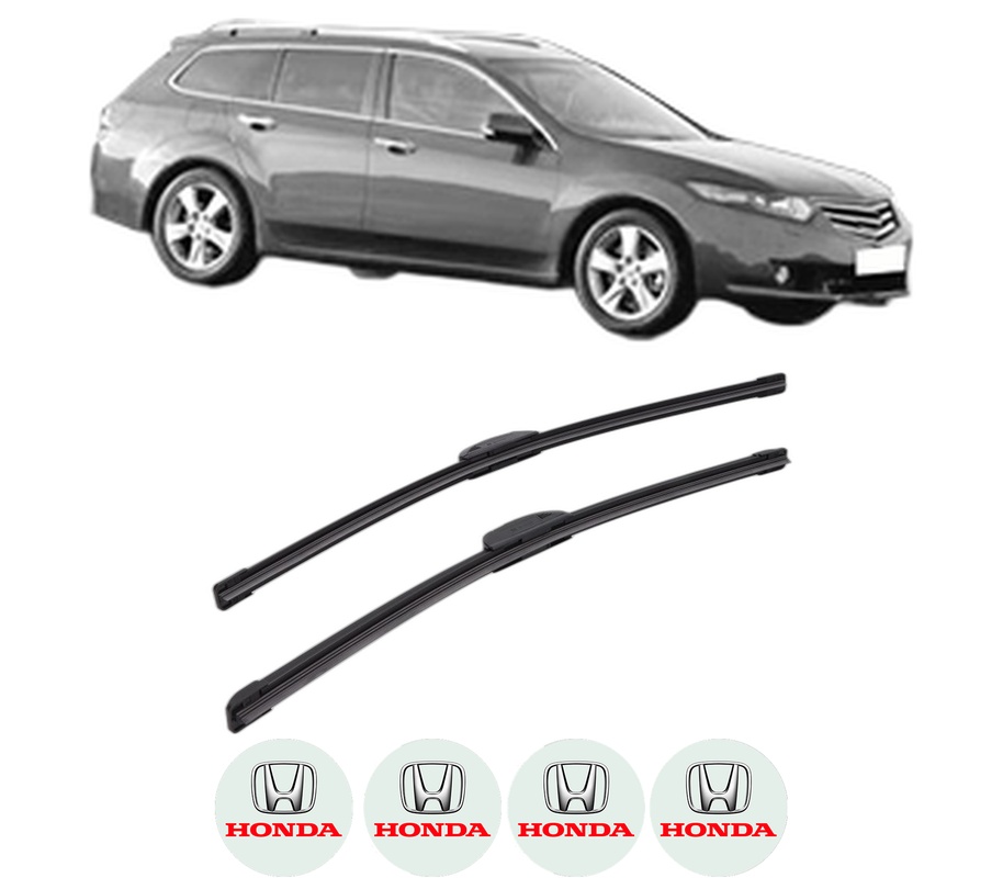 Set stergatoare auto HONDA ACCORD VIII Estate (CW) din 2008, pentru parbriz auto, 2 bucati, Bosch Aerotwin Retrofit, din cauciuc siliconat rezistent, 4 Stickere Auto HONDA