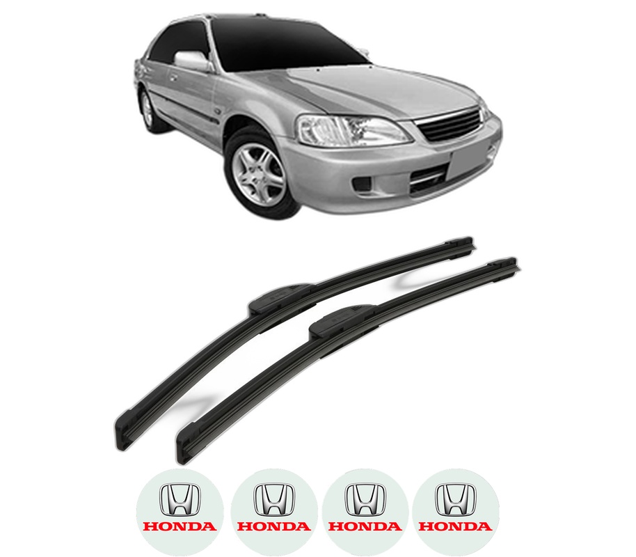 Set stergatoare auto HONDA CITY III Saloon (3A_, SX8) din 1997, pentru parbriz auto, 2 bucati, Bosch Aerotwin Retrofit, din cauciuc siliconat rezistent, 4 Stickere Auto HONDA