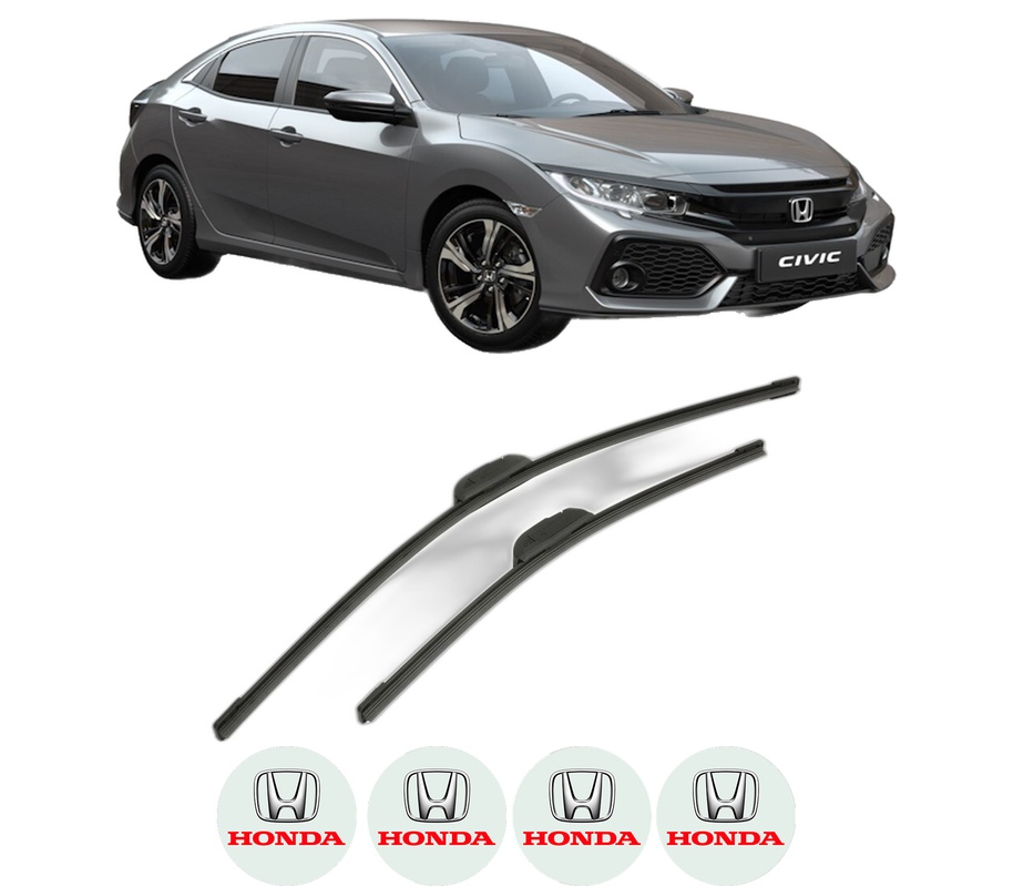 Set stergatoare auto HONDA CIVIC X Saloon (FC_) din 2015-2022, pentru parbriz auto, 2 bucati, Bosch Aerotwin Retrofit, din cauciuc siliconat rezistent, 4 Stickere Auto HONDA