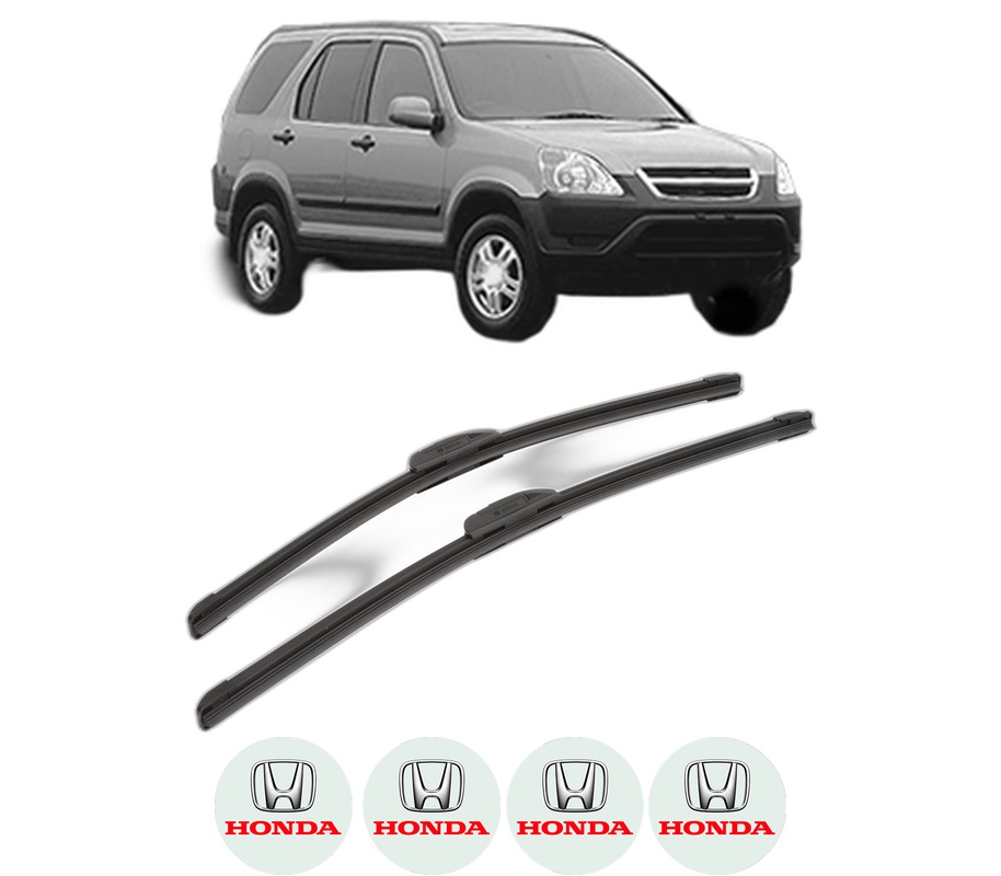 Set stergatoare auto HONDA CR-V II (RD_) din 2001-2005, pentru parbriz auto, 2 bucati, Bosch Aerotwin Retrofit, din cauciuc siliconat rezistent, 4 Stickere Auto HONDA