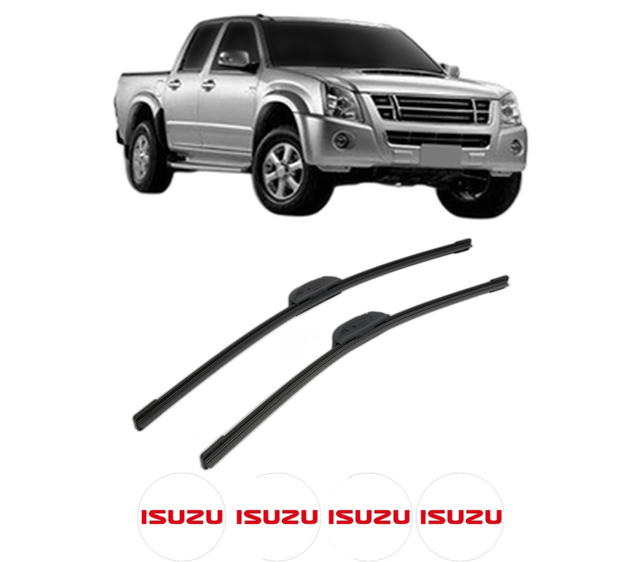 Set stergatoare auto ISUZU D-MAX I Platform/Chassis (TFR, TFS) din 2007, pentru parbriz auto, 2 bucati, Bosch Aerotwin Retrofit, din cauciuc siliconat rezistent, 4 Stickere Auto ISUZU
