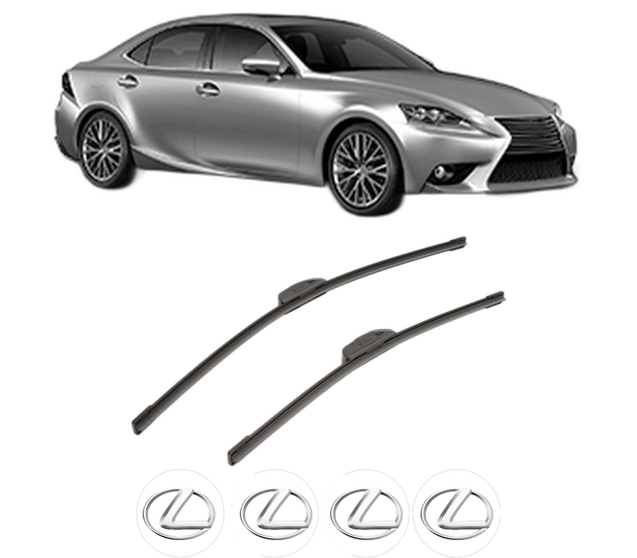 Set stergatoare auto LEXUS IS III (_E3_) din 2013-2020, pentru parbriz auto, 2 bucati, Bosch Aerotwin Retrofit, din cauciuc siliconat rezistent, 4 Stickere Auto LEXUS