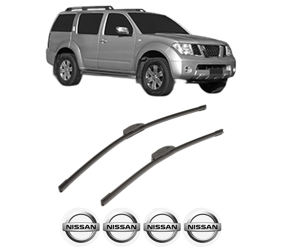 Set stergatoare auto NISSAN PATHFINDER III VAN (R51_) din 2013-2014, pentru parbriz auto, 2 bucati, Bosch Aerotwin Retrofit, din cauciuc siliconat rezistent, 4 Stickere Auto NISSAN