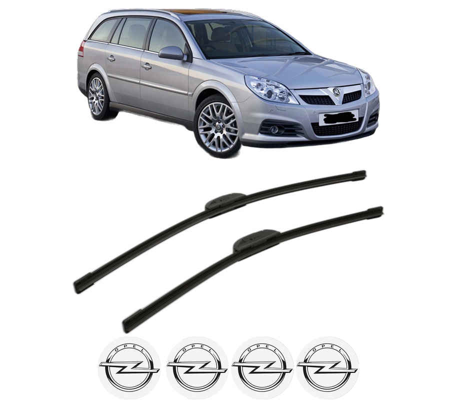 Set stergatoare auto OPEL VECTRA C Estate (Z02) din 2003-2009, pentru parbriz auto, 2 bucati, Bosch Aerotwin Retrofit, din cauciuc siliconat rezistent, 4 Stickere Auto OPEL