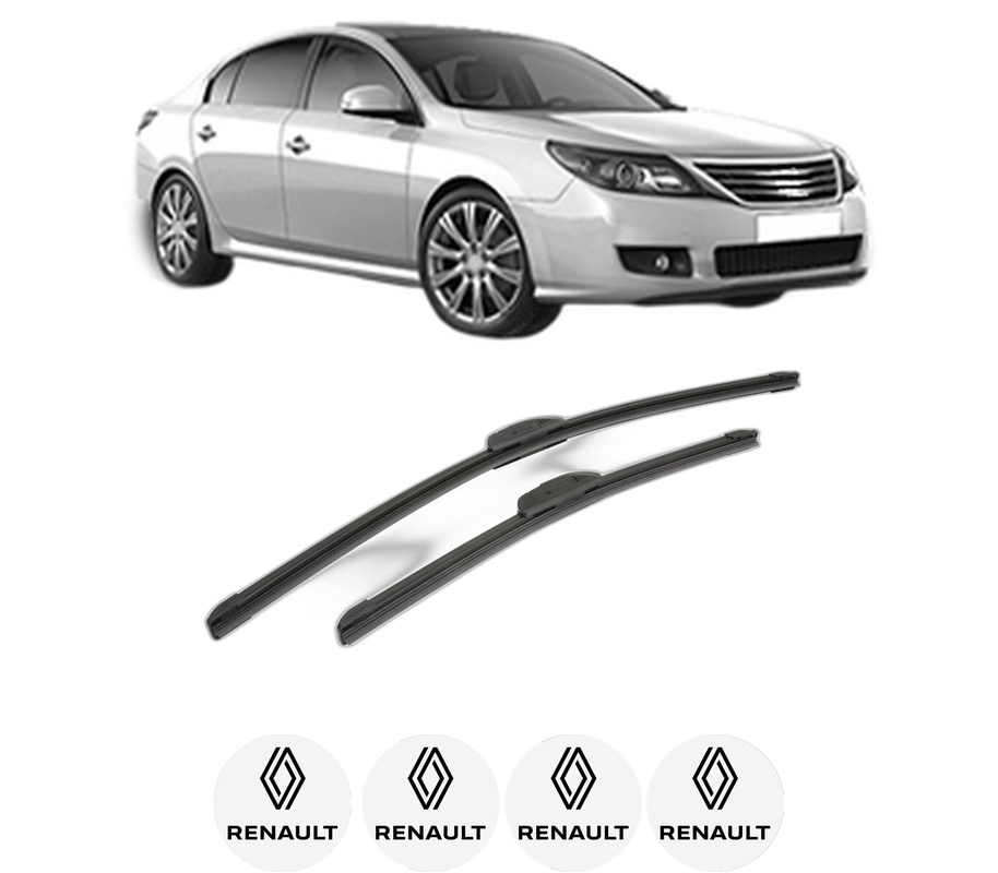 Set stergatoare auto RENAULT LATITUDE (L70_) din 2010-2013, pentru parbriz auto, 2 bucati, Bosch Aerotwin Retrofit, din cauciuc siliconat rezistent, 4 Stickere Auto RENAULT