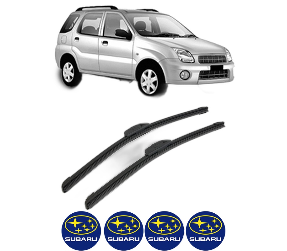 Set stergatoare auto SUBARU JUSTY III (G3X) din 2003, pentru parbriz auto, 2 bucati, Bosch Aerotwin Retrofit, din cauciuc siliconat rezistent, 4 Stickere Auto SUBARU
