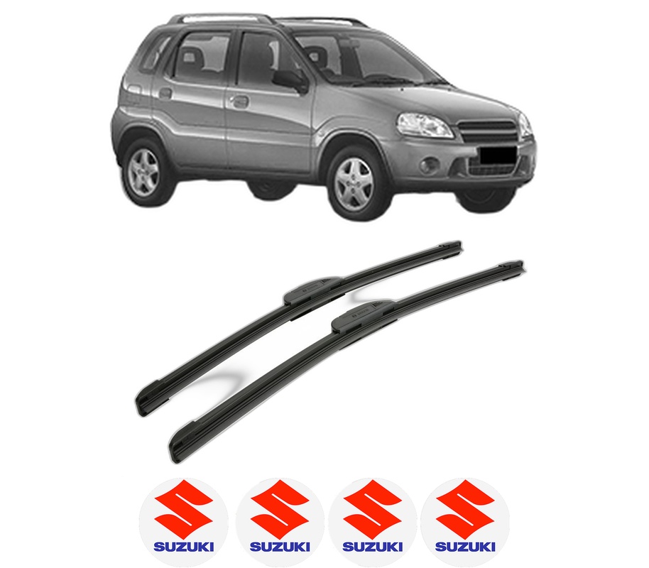 Set stergatoare auto SUZUKI IGNIS I (FH) din 2000-2003, pentru parbriz auto, 2 bucati, Bosch Aerotwin Retrofit, din cauciuc siliconat rezistent, 4 Stickere Auto SUZUKI