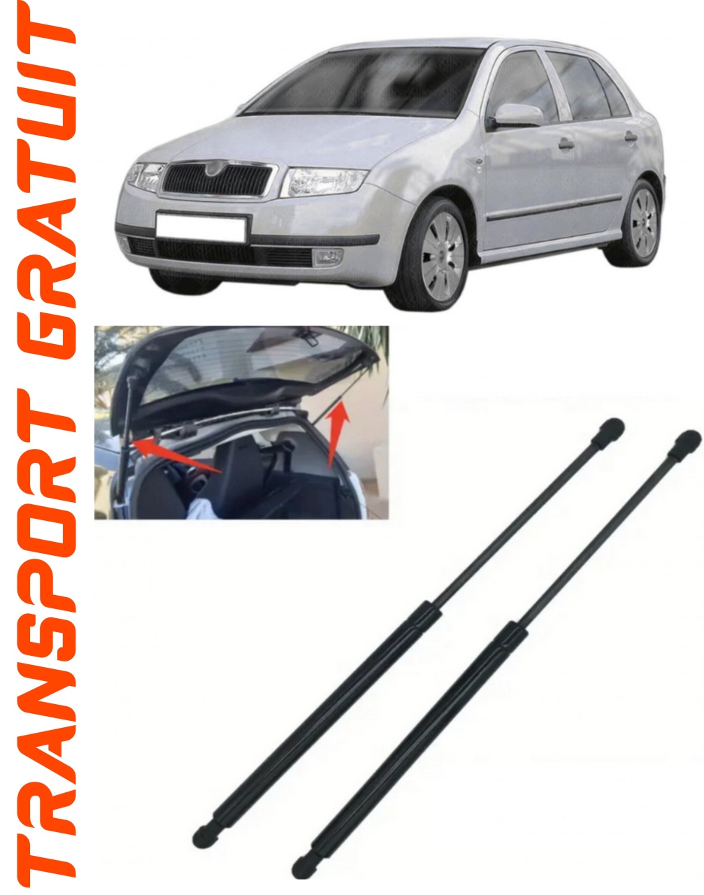 Set 2 amortizoare Haion portbagaj pentru masina SKODA Fabia I