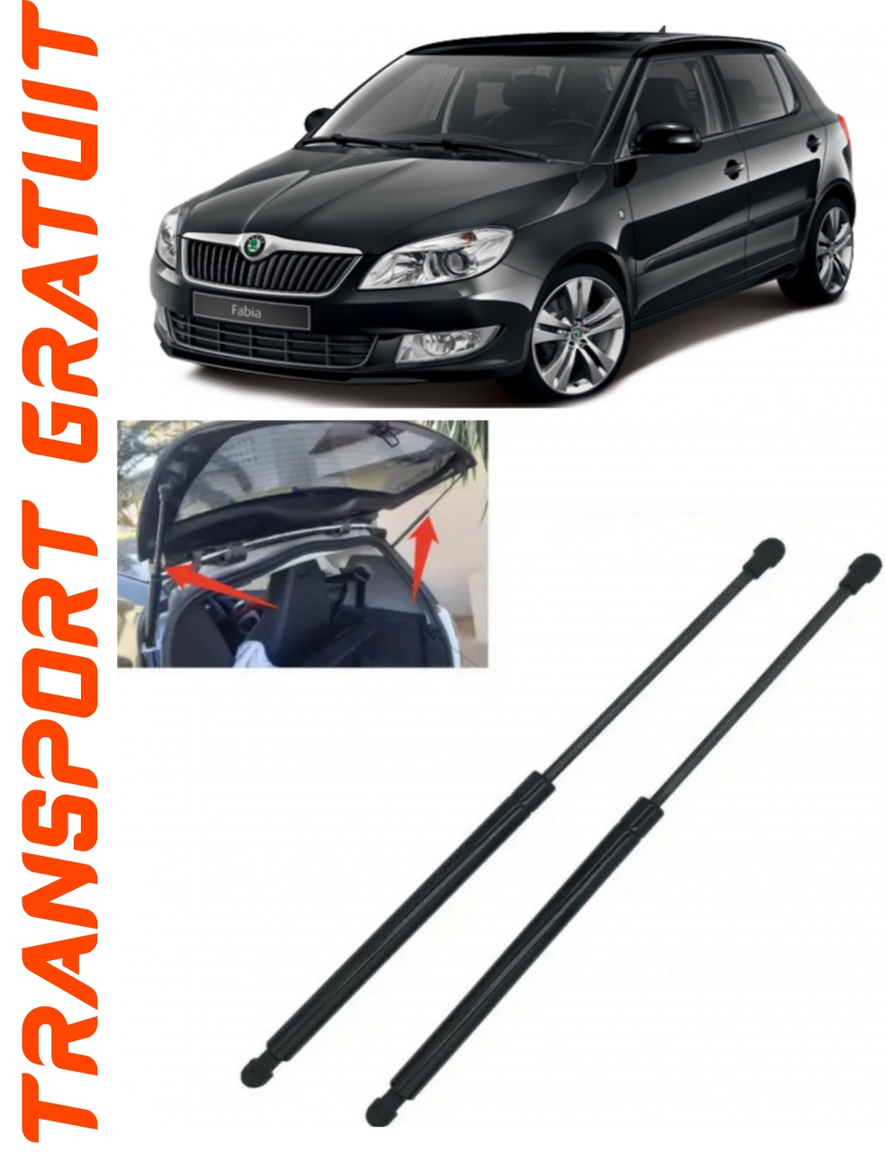 Set 2 amortizoare Haion portbagaj pentru masina SKODA Fabia II