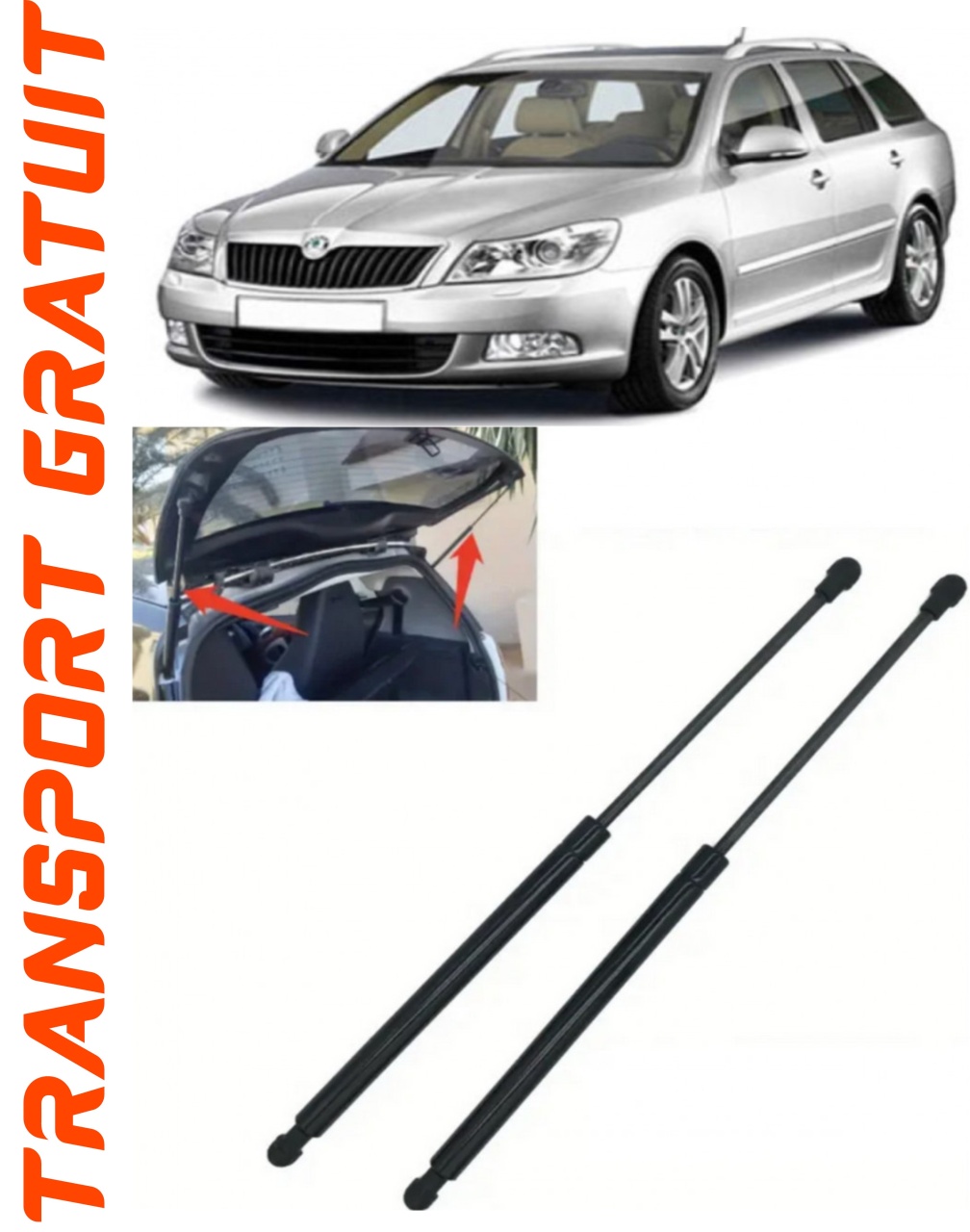 Set 2 amortizoare Haion portbagaj pentru masina SKODA Octavia II