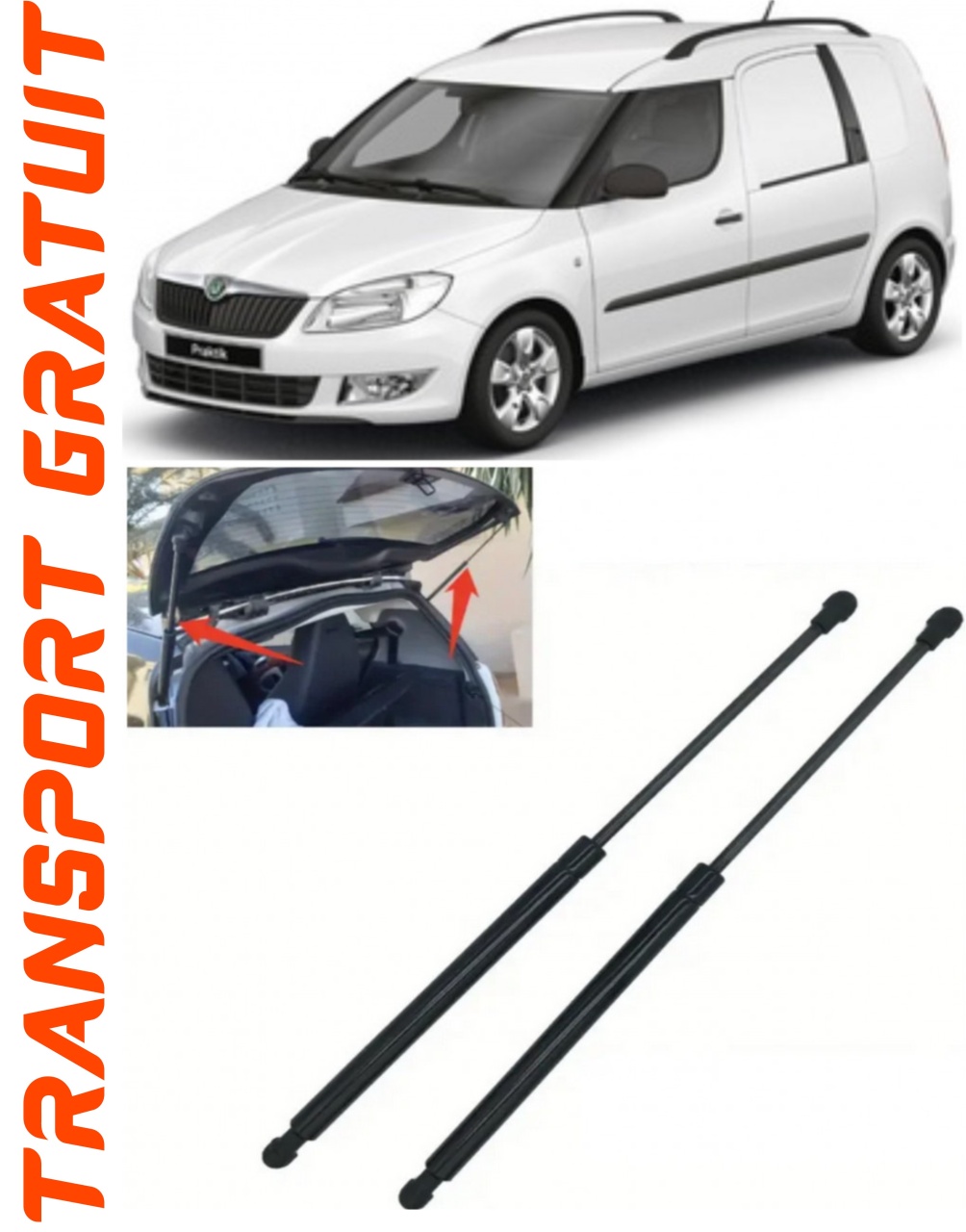 Set 2 amortizoare Haion portbagaj pentru masina SKODA Roomster