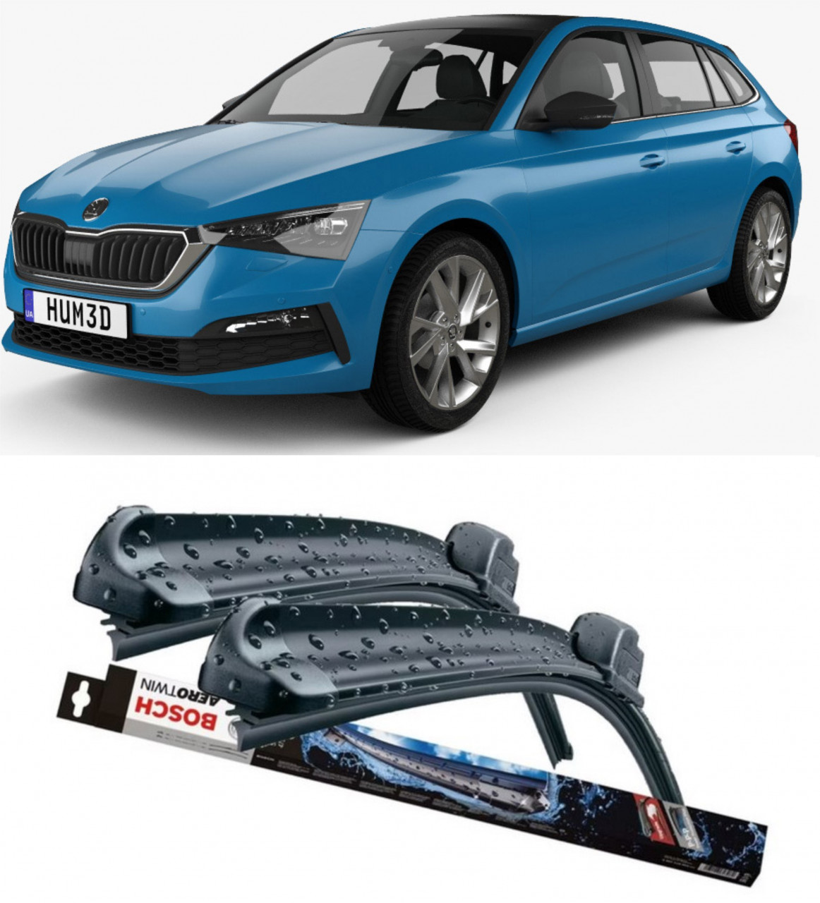 Stergatoare auto dedicat cu masina SKODA Scala