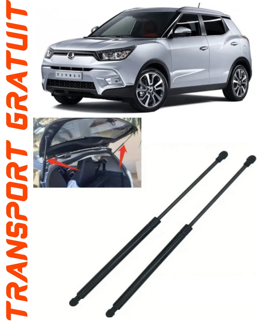 Set 2 amortizoare Haion portbagaj pentru masina Ssangyong Tivoli