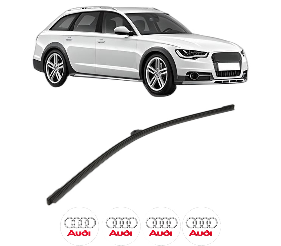 Stergator lamela spate AUDI A6 Allroad C7 (4GH, 4GJ) din 2012 - 2018, pentru luneta auto, Bosch Aerotwin, din cauciuc siliconat rezistent, 4 Stickere Auto AUDI