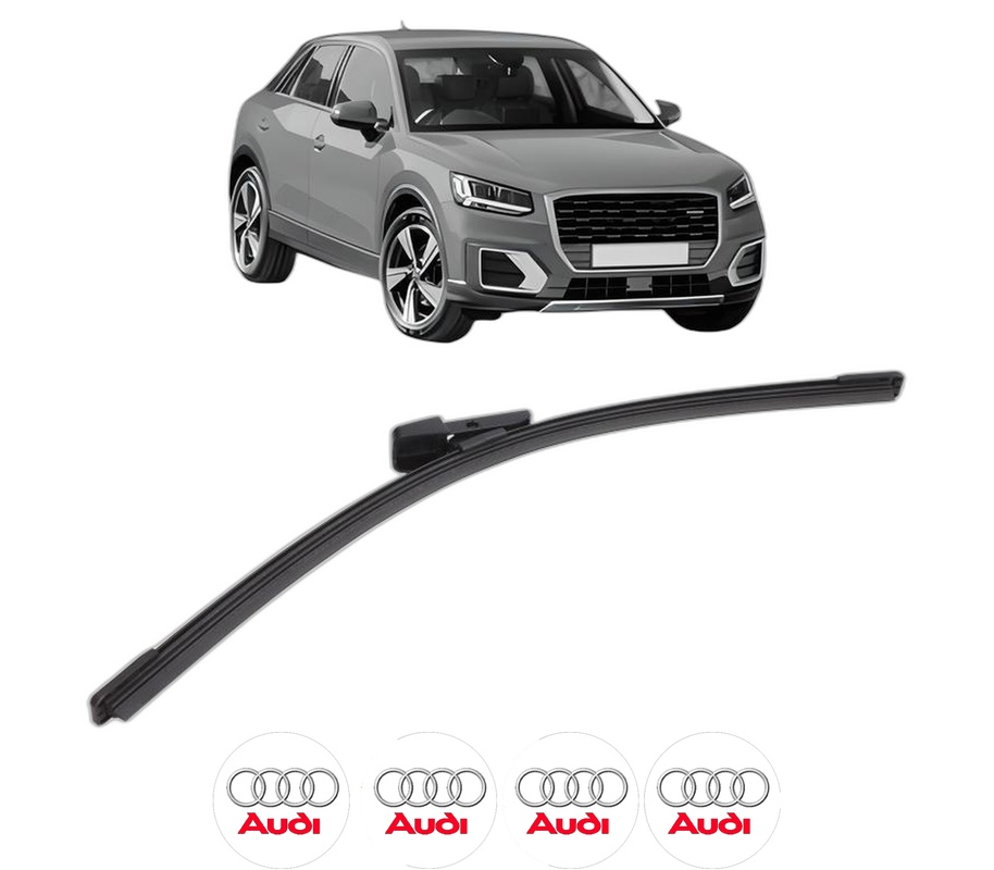 Stergator lamela spate AUDI Q2 (GAB, GAG) din 2016 - 2020, pentru luneta auto, Bosch Aerotwin, din cauciuc siliconat rezistent, 4 Stickere Auto AUDI