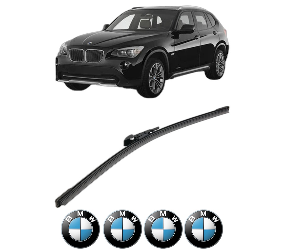 Stergator lamela spate BMW Seria X1 (E84) din 2009 - 2015, pentru luneta auto, Bosch Aerotwin, din cauciuc siliconat rezistent, 4 Stickere Auto BMW