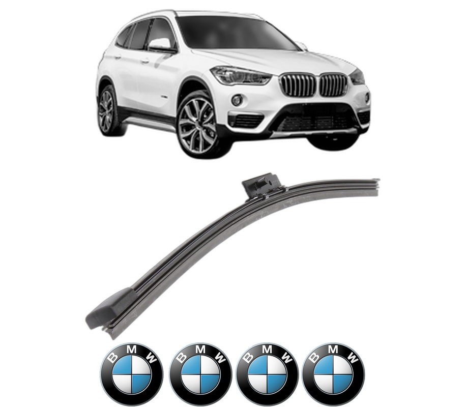Stergator lamela spate BMW Seria X1 Van (F48) din 2015 - 2022, pentru luneta auto, Bosch Aerotwin, din cauciuc siliconat rezistent, 4 Stickere Auto BMW