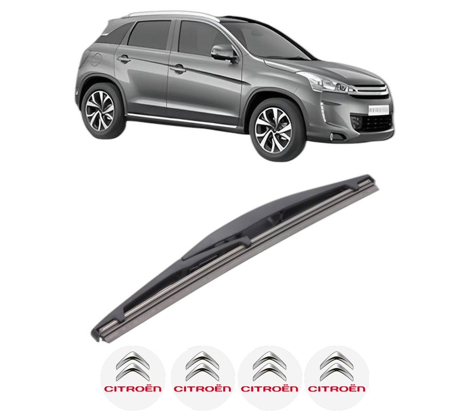 Stergator lamela spate CITROEN C4 AIRCROSS din 2012, pentru luneta auto, Bosch Twin, din cauciuc siliconat rezistent, 4 Stickere Auto CITROEN