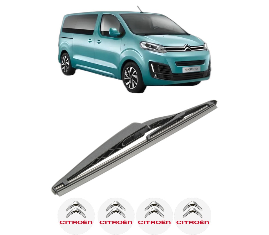Stergator lamela spate CITROEN SPACETOURER Bus (V_) din 2016 - 2023, pentru luneta auto, Bosch Twin, din cauciuc siliconat rezistent, 4 Stickere Auto CITROEN