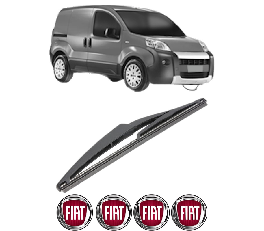 Stergator lamela spate FIAT 500 (312_) din 2007, pentru luneta auto, Valeo Silencio, din cauciuc siliconat rezistent, 4 Stickere Auto FIAT