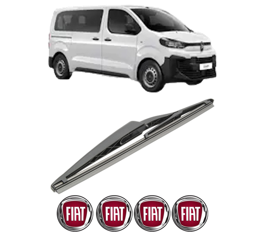 Stergator lamela spate FIAT SCUDO Bus din 2007 - 2023, pentru luneta auto, Bosch Twin, din cauciuc siliconat rezistent, 4 Stickere Auto FIAT