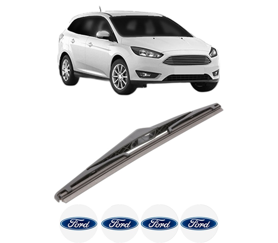 Stergator lamela spate FORD FOCUS III Estate Van din 2012 - 2020, pentru luneta auto, Bosch Twin, din cauciuc siliconat rezistent, 4 Stickere Auto FORD