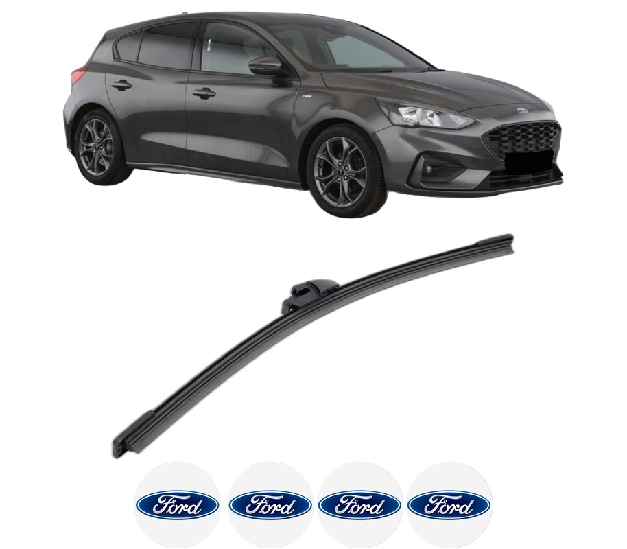 Stergator lamela spate FORD FOCUS IV (HN) din 2018, pentru luneta auto, Bosch Aerotwin, din cauciuc siliconat rezistent, 4 Stickere Auto FORD
