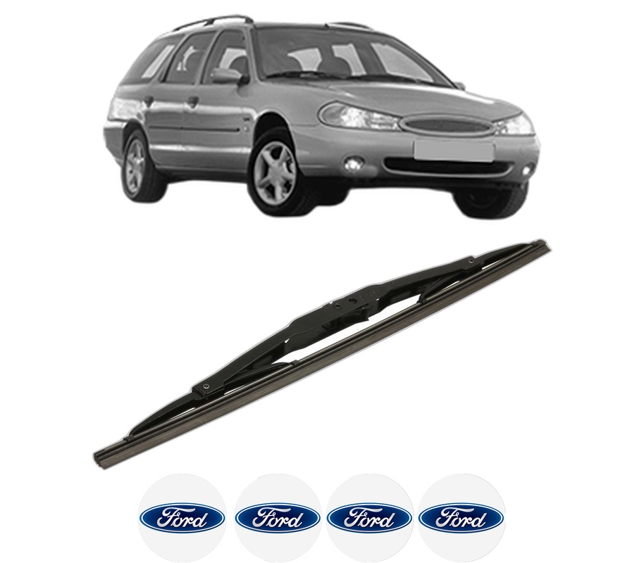 Stergator lamela spate FORD MONDEO II Turnier (BNP) din 1996 - 2000, pentru luneta auto, Bosch Twin, din cauciuc siliconat rezistent, 4 Stickere Auto FORD