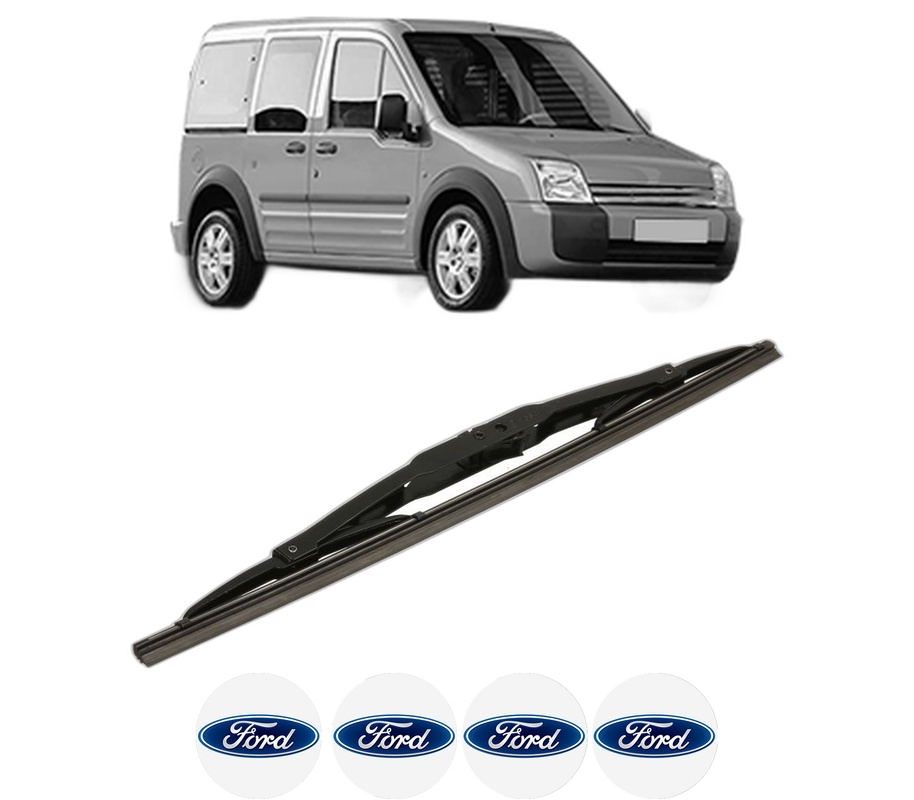 Stergator lamela spate FORD TOURNEO CONNECT din 2002 - 2024, pentru luneta auto, Bosch Twin, din cauciuc siliconat rezistent, 4 Stickere Auto FORD