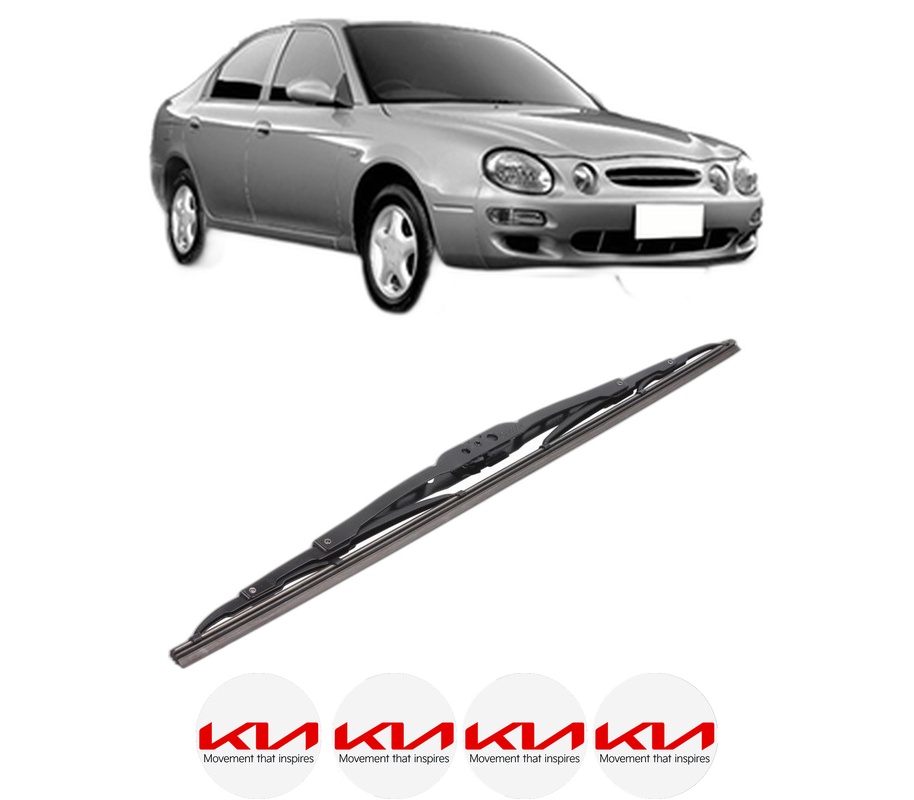 Stergator lamela spate KIA SHUMA I (FB) din 1997 - 2001, pentru luneta auto, Bosch Twin, din cauciuc siliconat rezistent, 4 Stickere Auto KIA