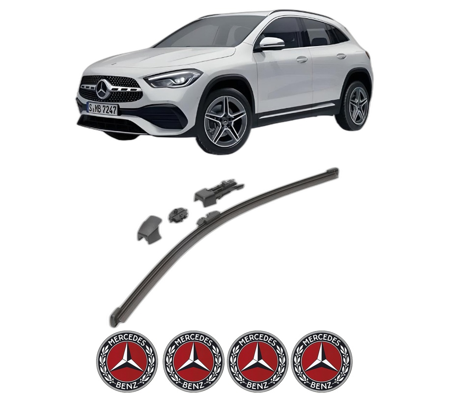 Stergator lamela spate MERCEDES-BENZ GLA (H247) din 2020, pentru luneta auto, Valeo HydroConnect, din cauciuc siliconat rezistent, 4 Stickere Auto MERCEDES-BENZ