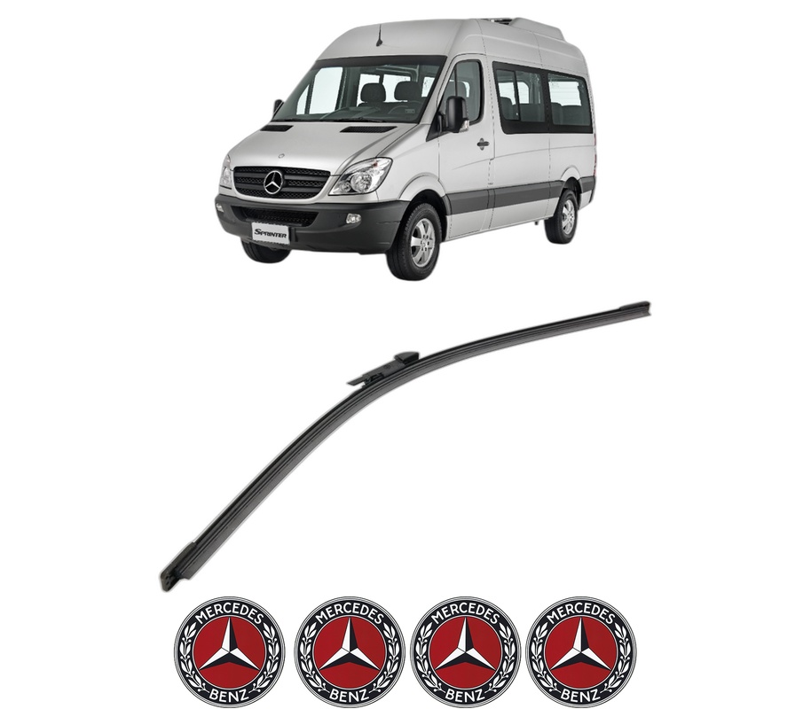 Stergator lamela spate MERCEDES-BENZ SPRINTER 3-t Bus (B906) din 2006 - 2018, pentru luneta auto, Bosch Aerotwin, din cauciuc siliconat rezistent, 4 Stickere Auto MERCEDES-BENZ