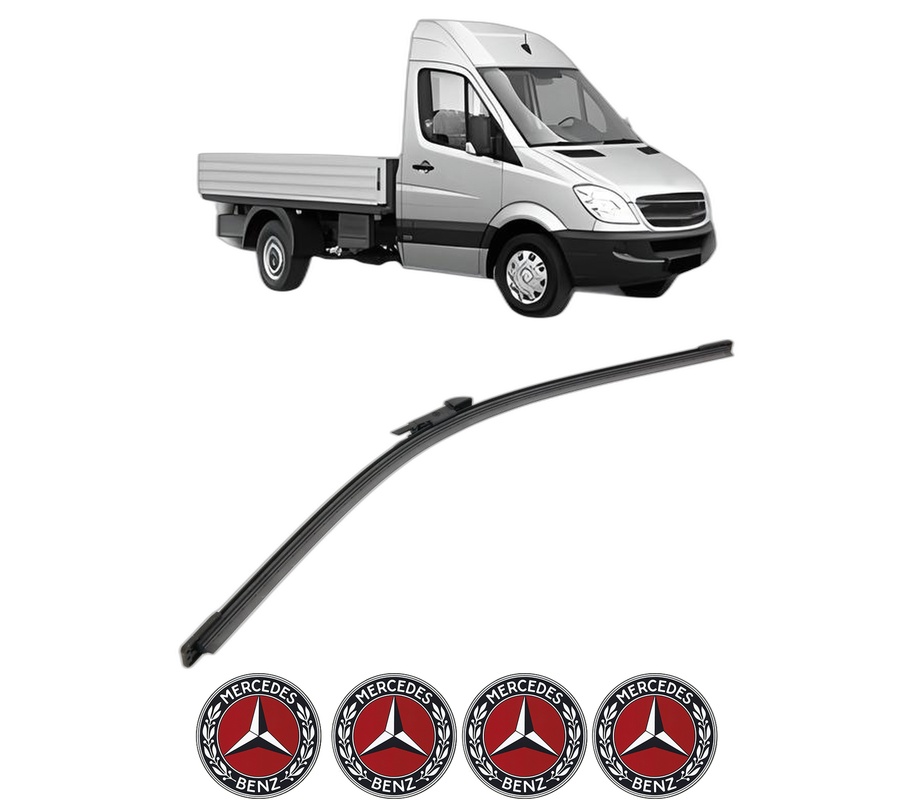 Stergator lamela spate MERCEDES-BENZ SPRINTER 5-t Platform/Chassis (B906) din 2006 - 2018, pentru luneta auto, Bosch Aerotwin, din cauciuc siliconat rezistent, 4 Stickere Auto MERCEDES-BENZ