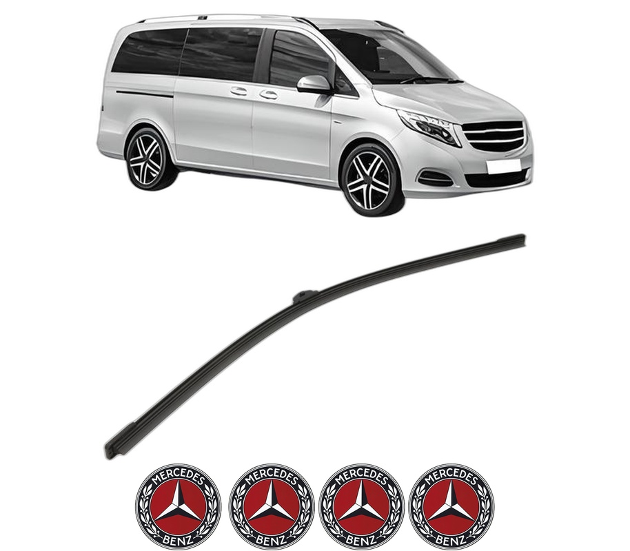 Stergator lamela spate MERCEDES-BENZ V-CLASS (W447) din 2014 - 2020, pentru luneta auto, Bosch Aerotwin, din cauciuc siliconat rezistent, 4 Stickere Auto MERCEDES-BENZ