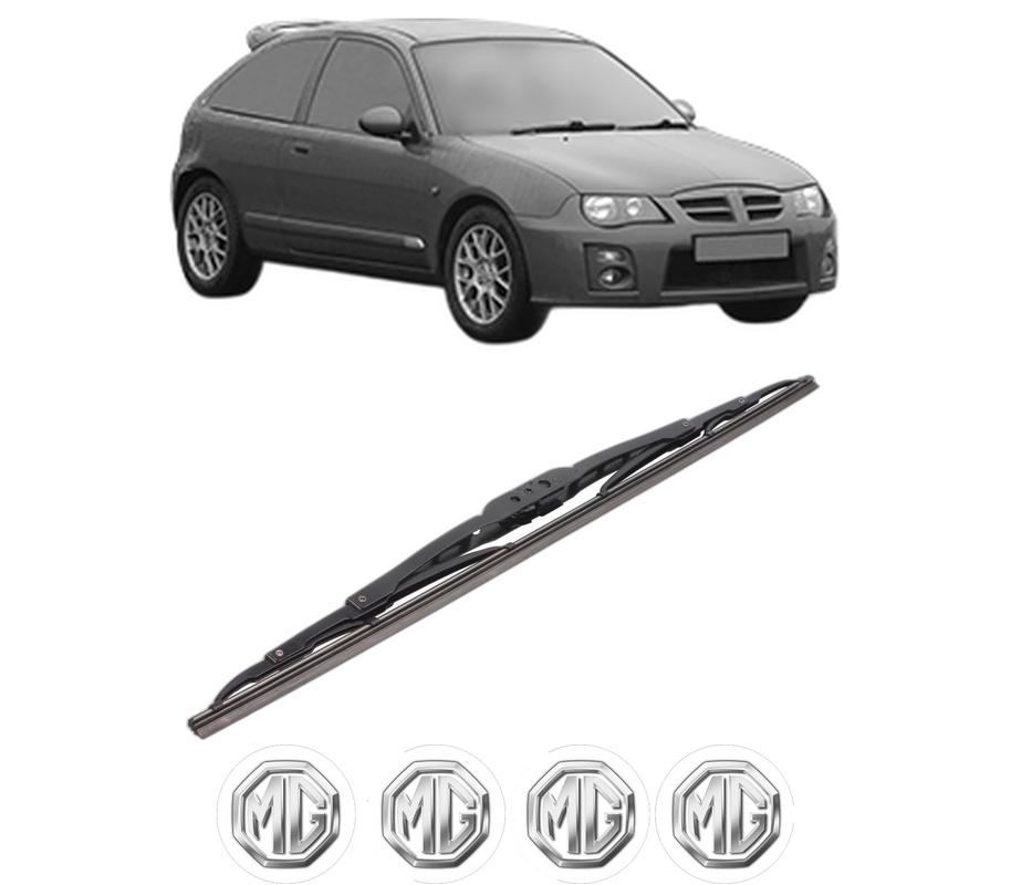 Stergator lamela spate MG ZS Hatchback din 2001 - 2005, pentru luneta auto, Bosch Twin, din cauciuc siliconat rezistent, 4 Stickere Auto MG