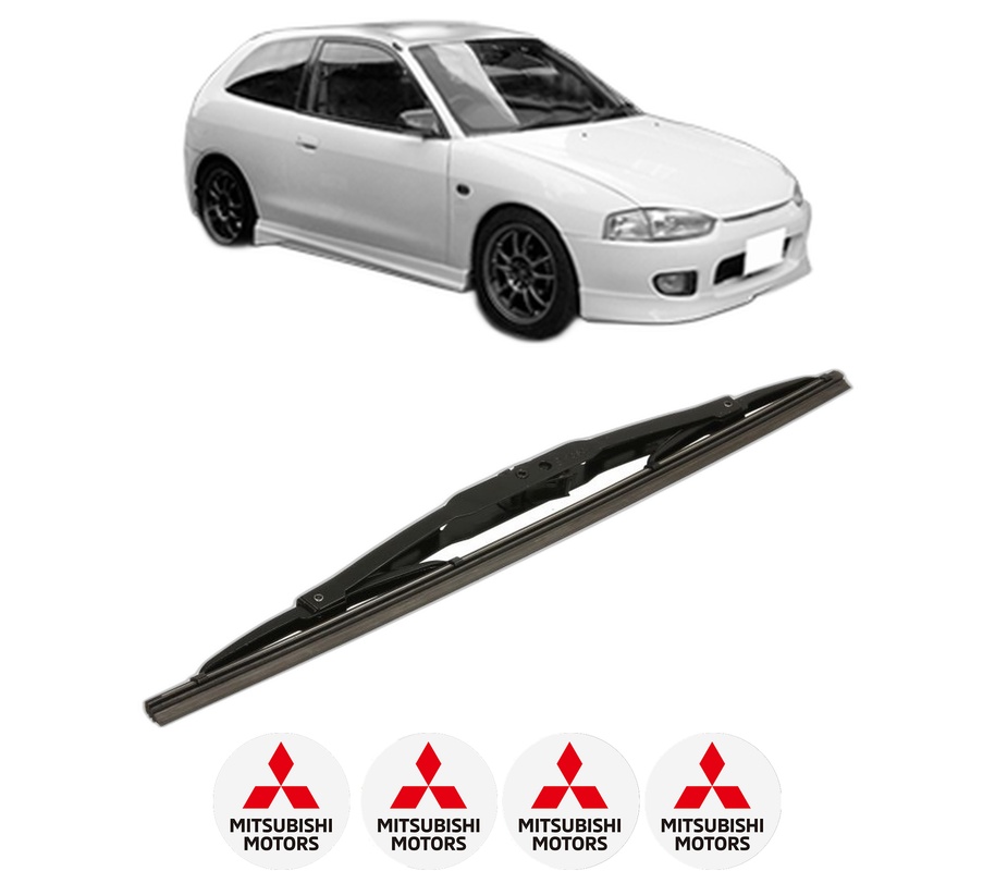 Stergator lamela spate MITSUBISHI COLT V (CJ_, CP_) din 1996 - 2003, pentru luneta auto, Bosch Twin, din cauciuc siliconat rezistent, 4 Stickere Auto MITSUBISHI