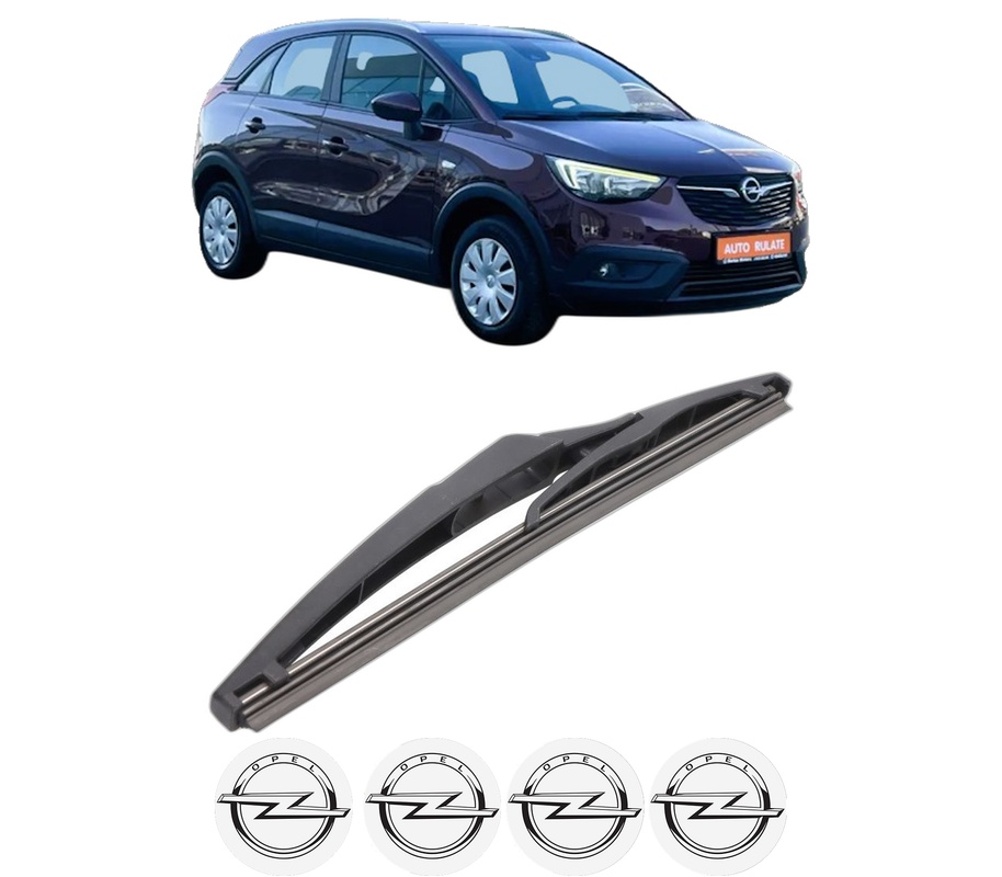 Stergator lamela spate OPEL CROSSLAND X Van din 2018, pentru luneta auto, Bosch Twin, din cauciuc siliconat rezistent, 4 Stickere Auto OPEL